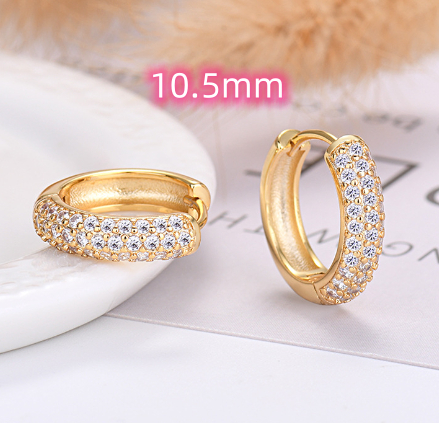 Gold Semi-Glossy Semi-Lug Ear Buckle Earrings - New Korean Round Jewelry - Image 8