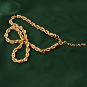 Rock Hip Hop Chunky Chain Necklace - 24k Real Gold Plated Stainless Steel