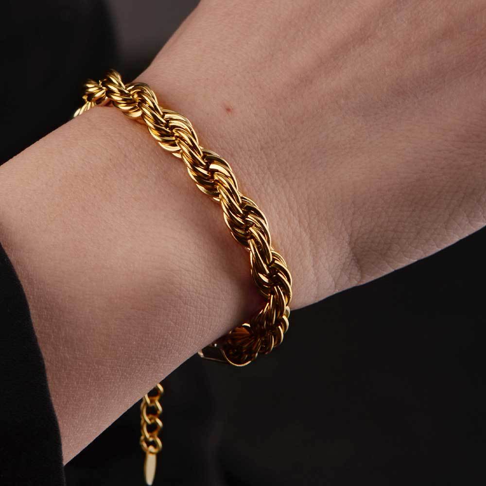 Rock Hip Hop Chunky Chain Necklace - 24k Real Gold Plated Stainless Steel - Image 3