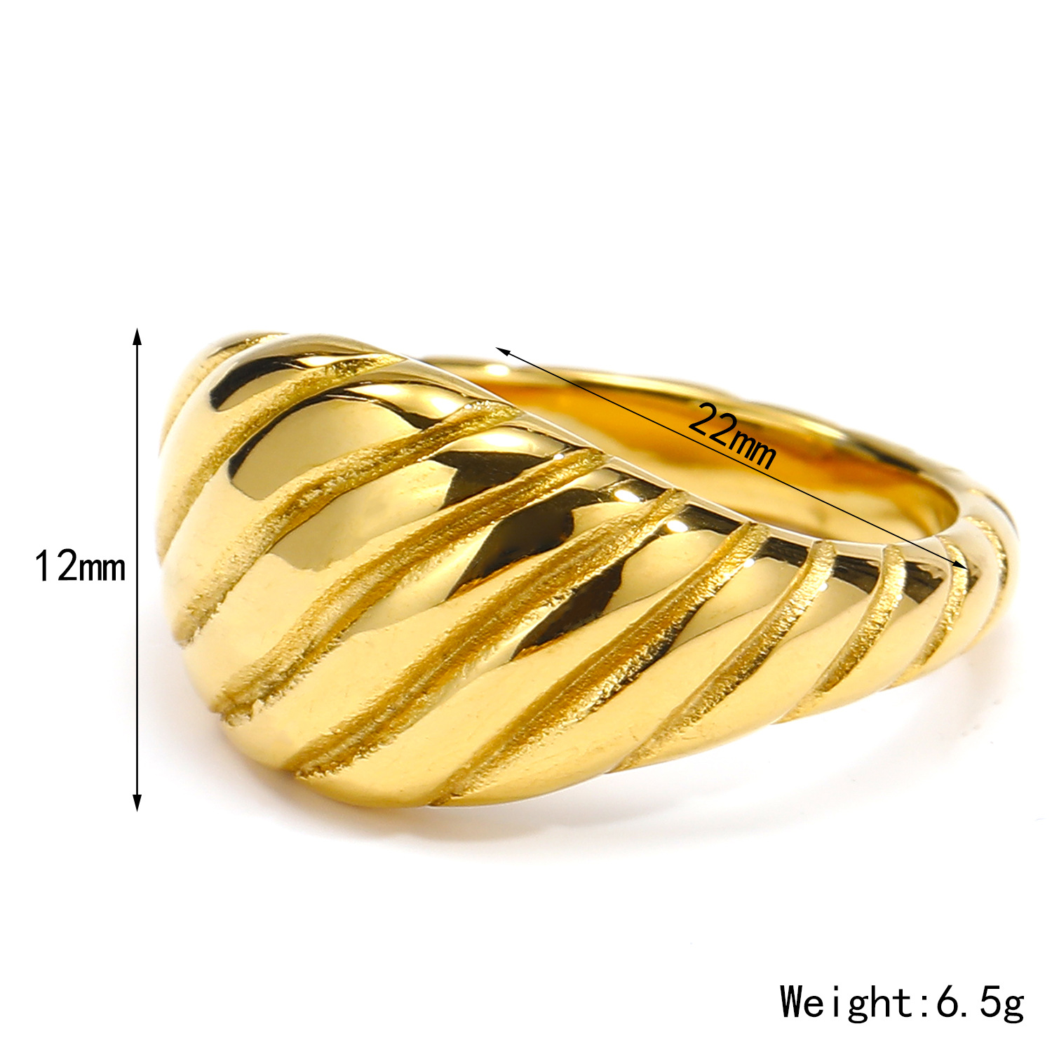 Niche Temperament Versatile Heart-shaped Flower Titanium Steel Ring - Image 5
