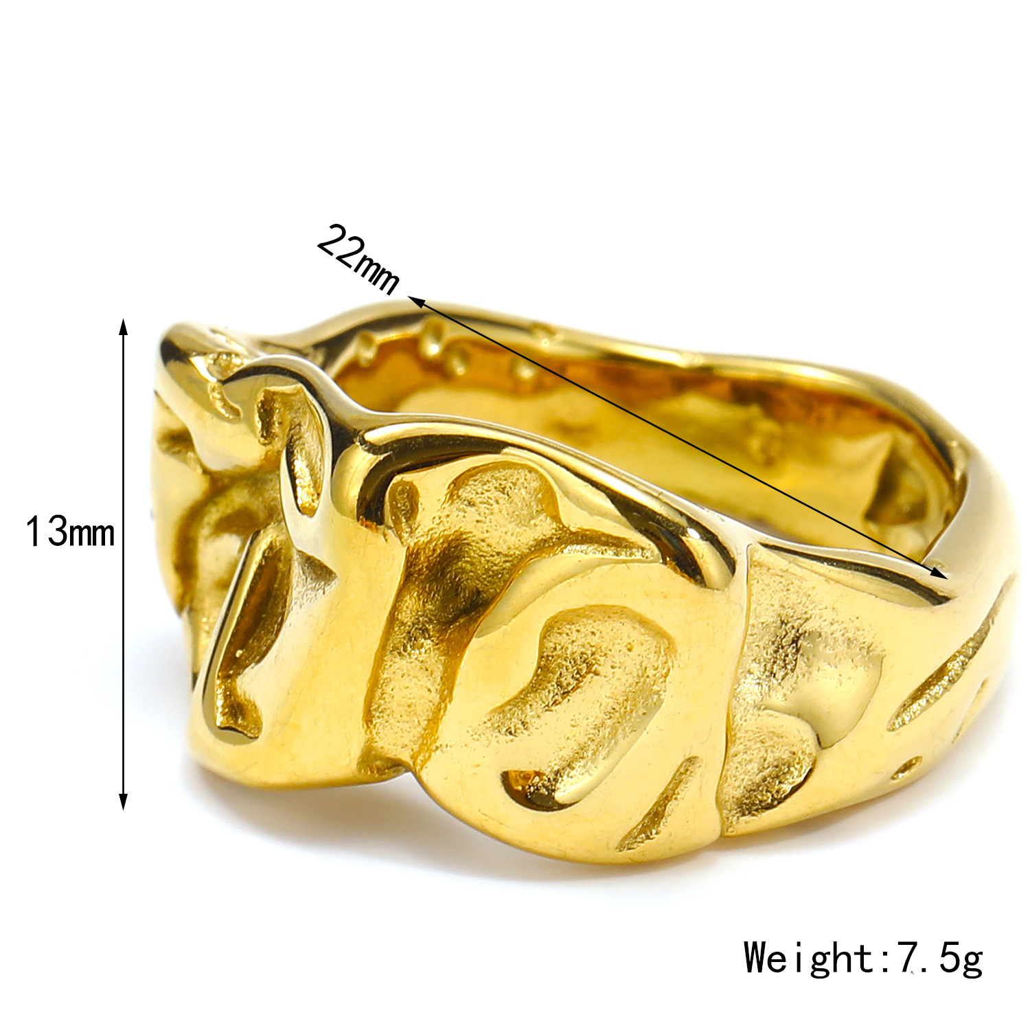 Niche Temperament Versatile Heart-shaped Flower Titanium Steel Ring - Image 6