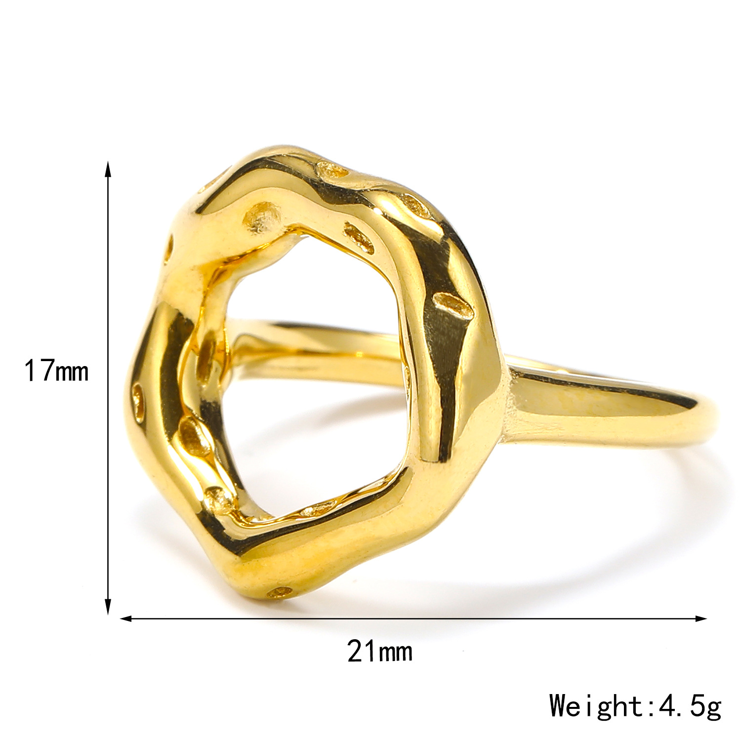 Niche Temperament Versatile Heart-shaped Flower Titanium Steel Ring - Image 11