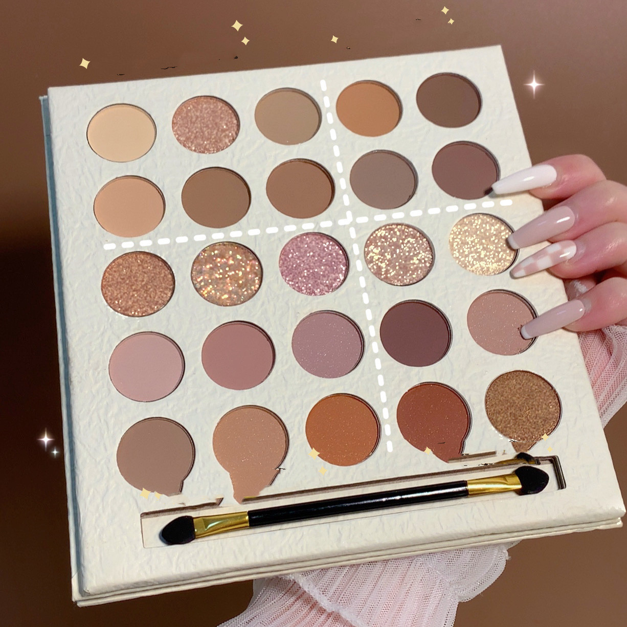 Indulge in Creamy Elf Eyeshadow Palette - Pearly Matte Milk Tea Shades - Image 2