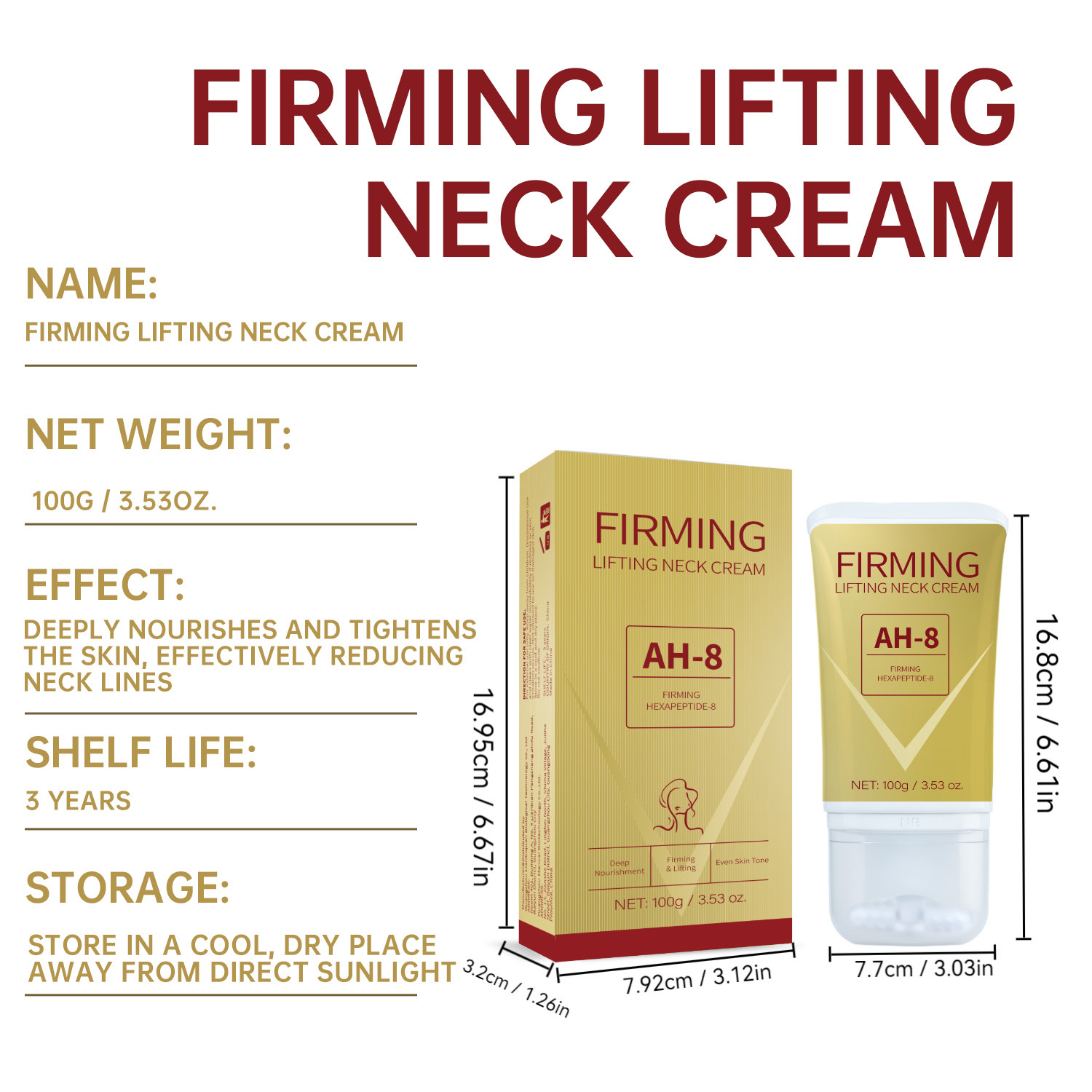 Neck Firming Roller Cream: Lifts, Reduces Neck Lines, Deeply Nourishes, Absorbs Quickly, and Soothes Neck Skin Care - Image 5