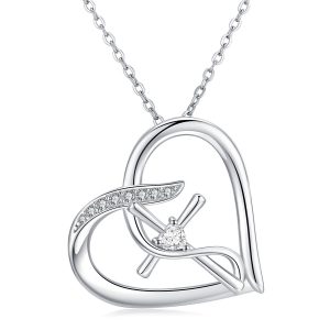 925 Sterling Silver Cross Necklace for Women - Love Heart Infinity Faith Pendant Jewelry Gifts for Girls & Men