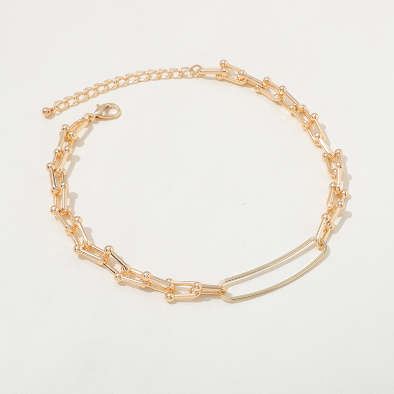 European and American Premium Retro U-Shaped Double-Layer Metal Chain Tag Necklace - Image 15