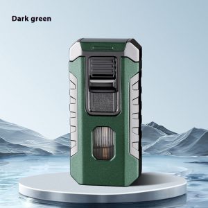 Three Fire Blue Flame Cigar Lighter - Straight Design for Perfect Lighting