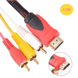 HDMI to RCA Adapter Cable - 1.5m HDMI to Red, Yellow, and White Component Cable