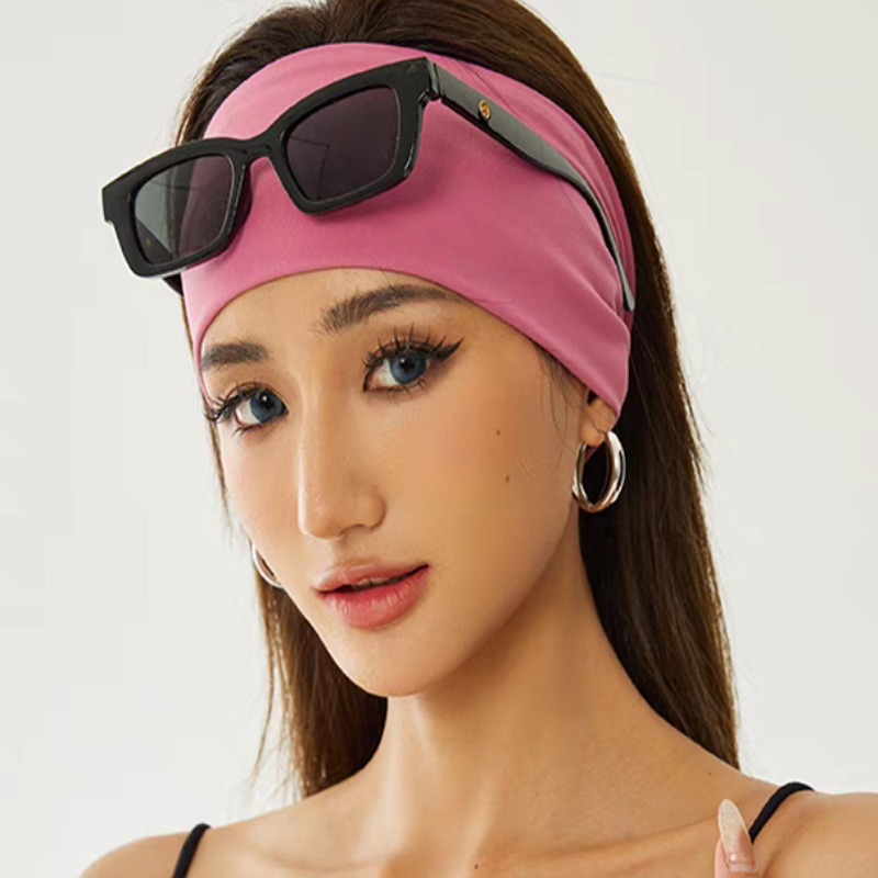 Fashionable Sports Yoga Hair Band - Sweat-Absorbent Solid Color Headscarf with Wide Brim - Image 8