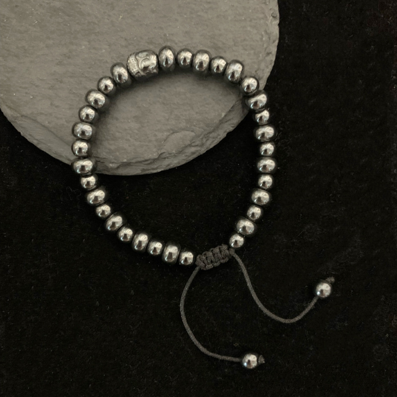 Men's Haematite Buddha Bracelet - Retro Minority Style Design - Image 4