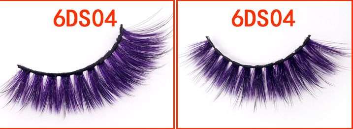 Gradient Color 6D Mink Faux Eyelashes for Stunning Eye Makeup