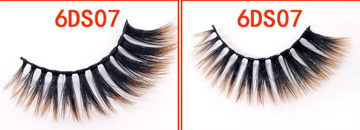 Gradient Color 6D Mink Faux Eyelashes for Stunning Eye Makeup - Image 3