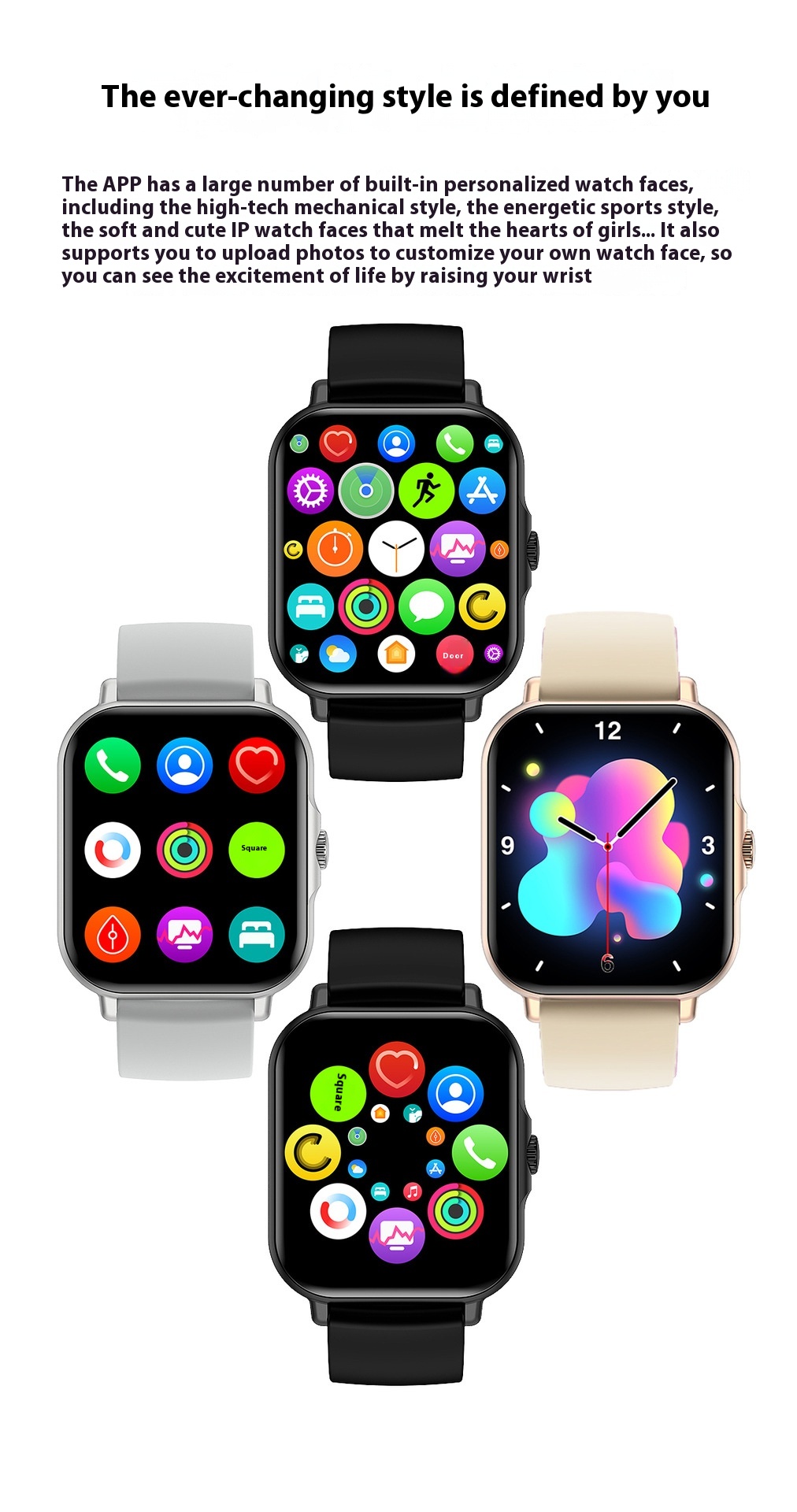 Bluetooth-Compatible Smart Watch with Calling, Message Alerts, Sports Tracking, Heart Rate & Sleep Monitoring - Image 9