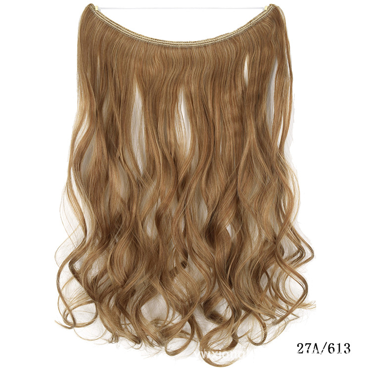 22-Inch Invisible Wire Hair Extensions - No Clips Needed, Silky Straight Fish Line Hairpieces - Image 4