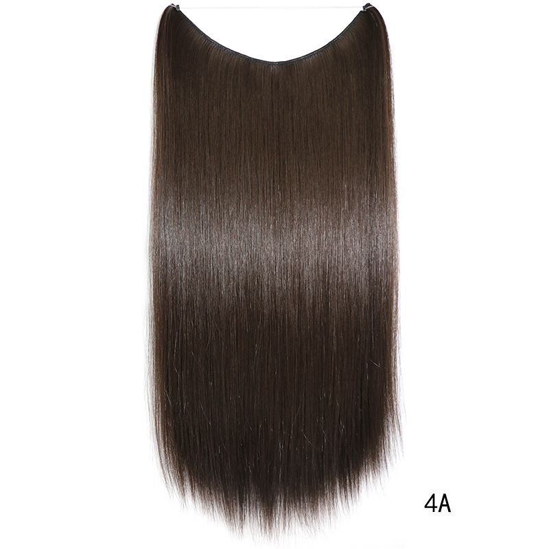 22-Inch Invisible Wire Hair Extensions - No Clips Needed, Silky Straight Fish Line Hairpieces - Image 7