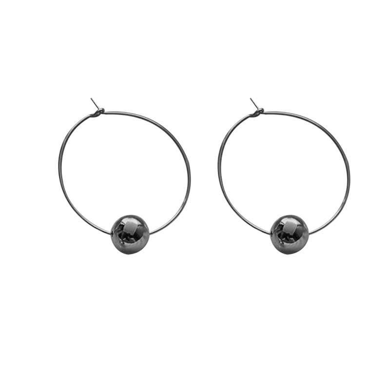 Sleek Minimalism Ear Hook with Glossy Ball Design for a Stylish Look - Image 5