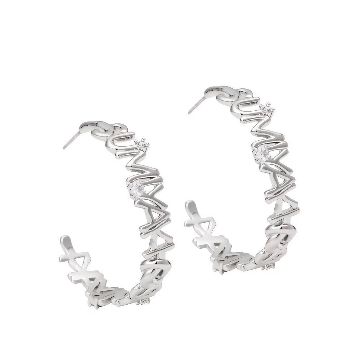 Trendy Sweet Cool Metal Letter C-Ring Ear Studs in Ins Style - Image 5