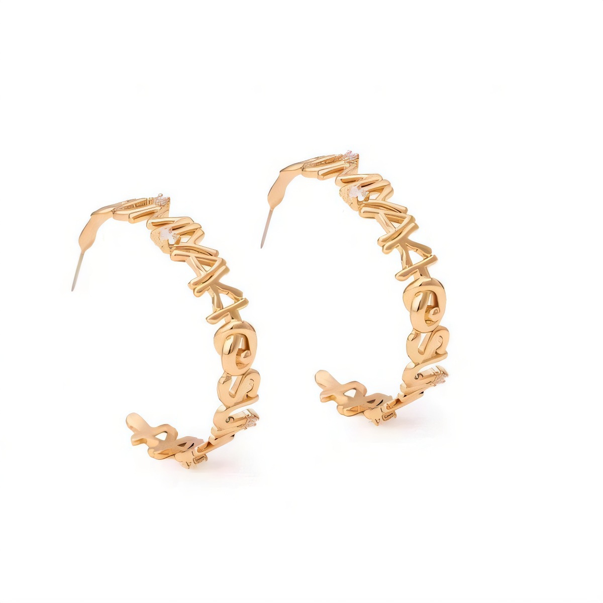 Trendy Sweet Cool Metal Letter C-Ring Ear Studs in Ins Style - Image 6