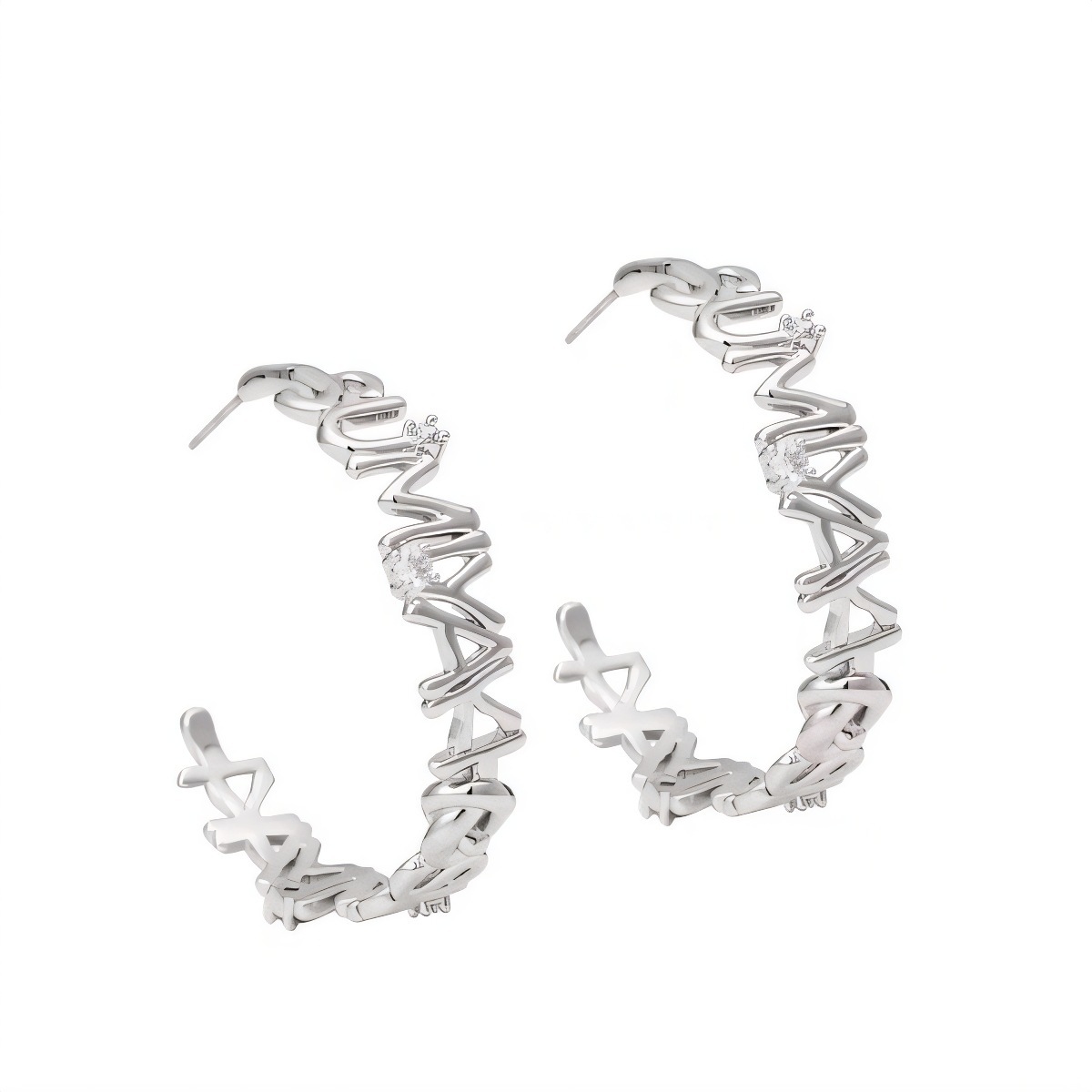 Trendy Sweet Cool Metal Letter C-Ring Ear Studs in Ins Style - Image 7