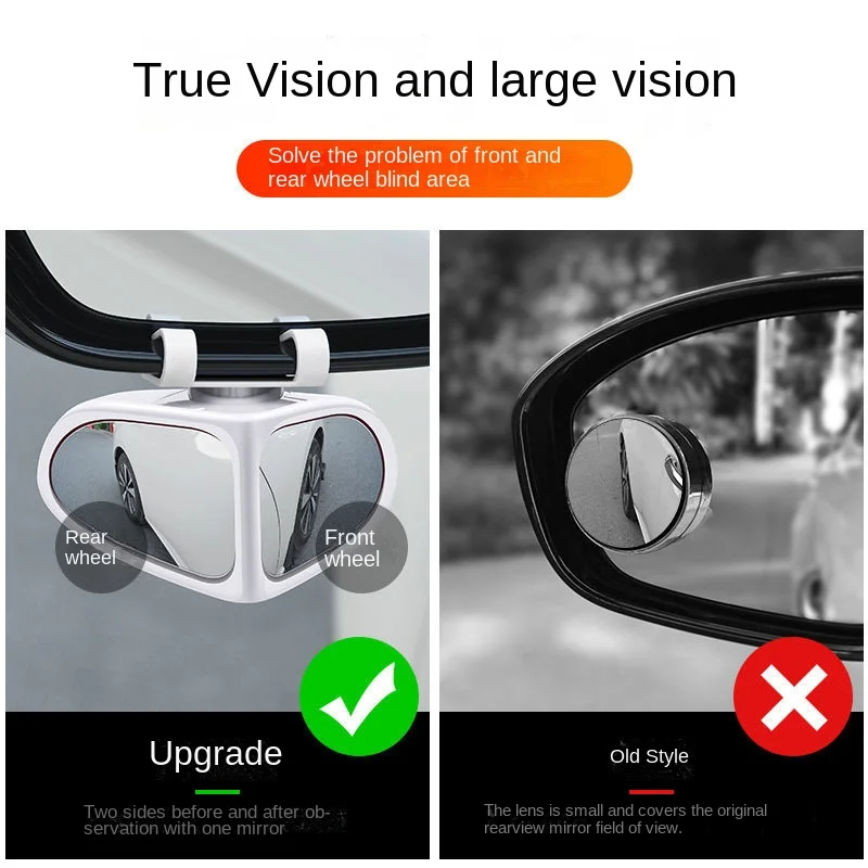 Car Reversing Round Wide-Angle Mirror - Double-Sided 360 Adjustable Rearview Mirror for Front and Rear Wheels - Image 17