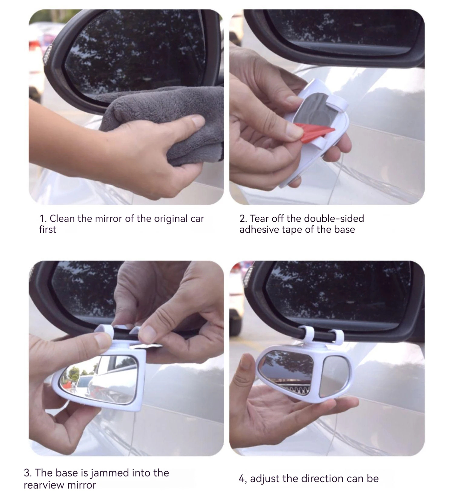 Car Reversing Round Wide-Angle Mirror - Double-Sided 360 Adjustable Rearview Mirror for Front and Rear Wheels - Image 18