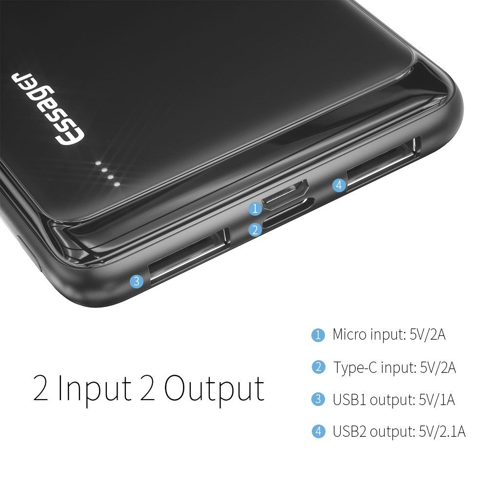 Essager Ultra Slim Power Bank - Reliable Portable Charger for All Devices - Image 4