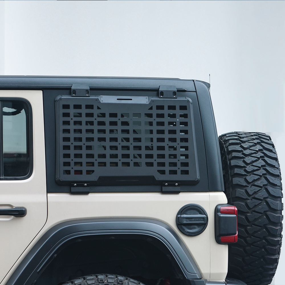 Rear Window Molle Panel System for 2018-2024 Jeep Wrangler JL 4-Door - Versatile Storage & Stylish Protection, Driver Side - Image 3