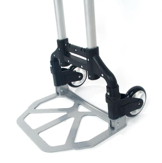 Compact Foldable Telescopic Trolley Cart for Luggage - Black Travel Solution - Image 10