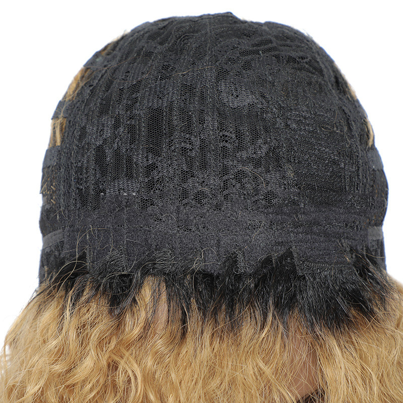 Premium Small Curly Real Hair Headgear - Fluffy Short Hair Cover for a Stylish Look - Image 4