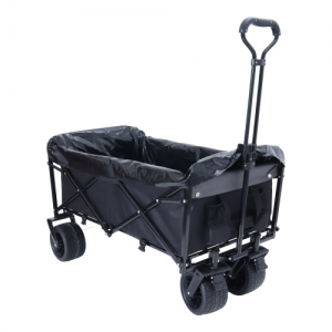 440lbs Heavy-Duty Collapsible Wagon Cart with Strapping System - Versatile Beach Utility Cart for Camping, Shopping, Sports, Gardening, and Fishing; Includes 3 Plastic Liner Bags