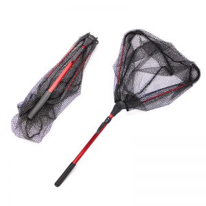 Aluminum Alloy Triangular Folding Dip Net for Fly Fishing - Thin Viscose Metal