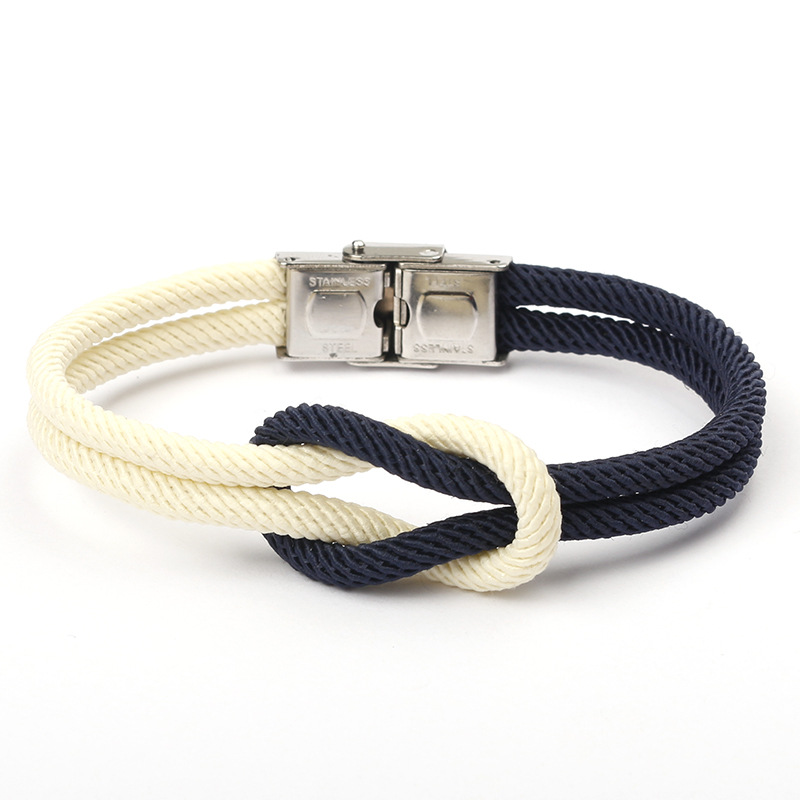Handmade Vintage Anchor Woven Bracelet - Unique DIY Accessory - Image 2