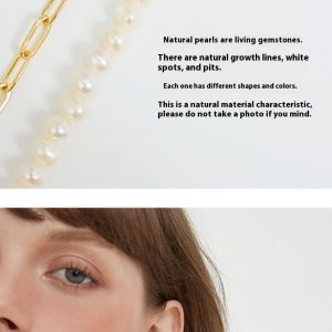 Premium Quality Natural Freshwater Pearl Necklace with Exquisite Stitching