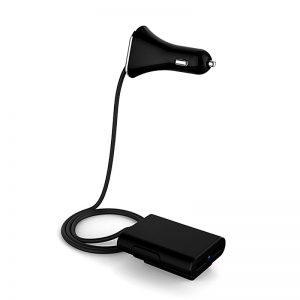 4-Port USB Car Charger 6.8A - Dual Car Cigarette Lighter Charger for Convenience