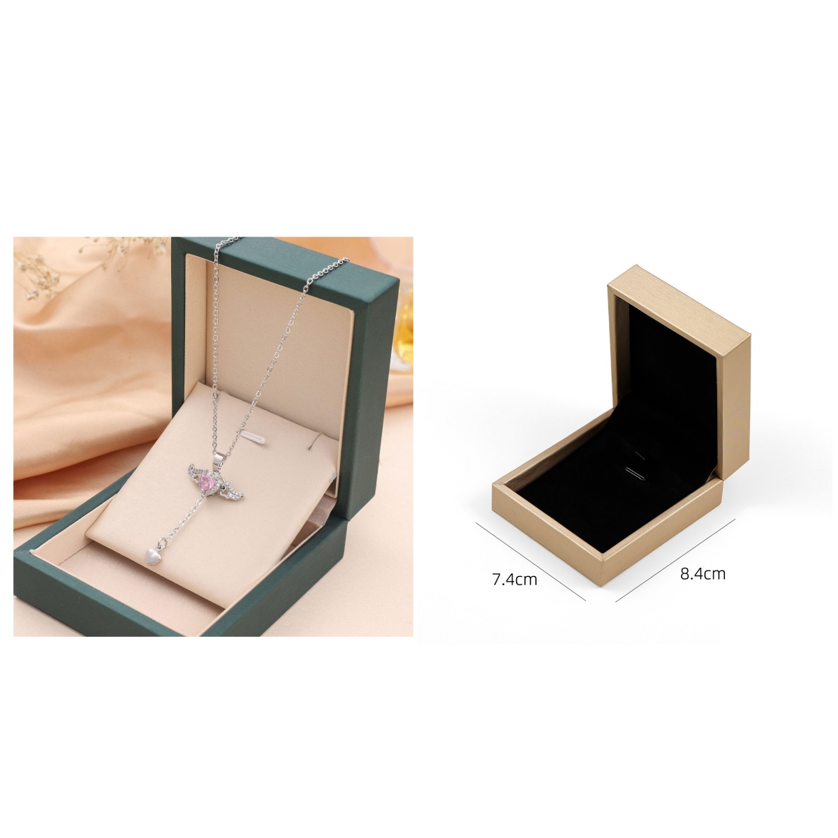 Moving Cupid Heart with Angel Wings Tassel Necklace - Crystal Clavicle Chain Jewelry for Women, Perfect Valentine's Day Gift - Image 6