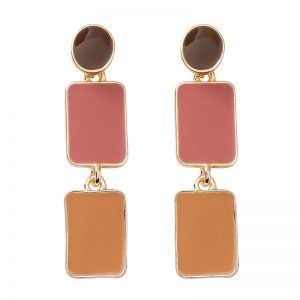 Elegant Women's Retro Morandi Oil Painting Earrings - Simple Chic Style