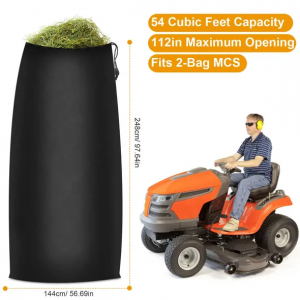 54 Cubic Feet Lawn Tractor Leaf Bag - Standard Garden Waste Bag with 112in Opening