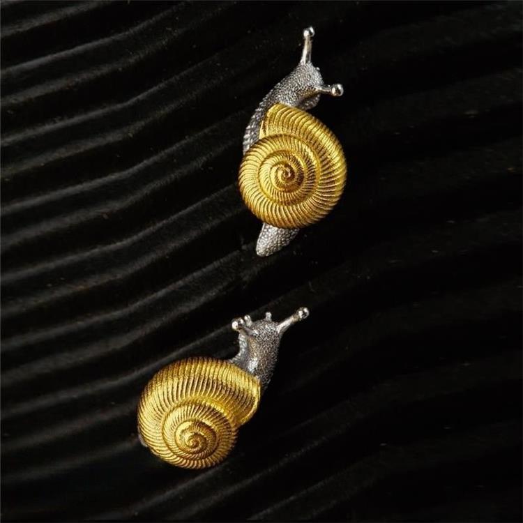 Unique Snail Ear Studs Earrings - Stylish One-Pair Package for You - Image 5