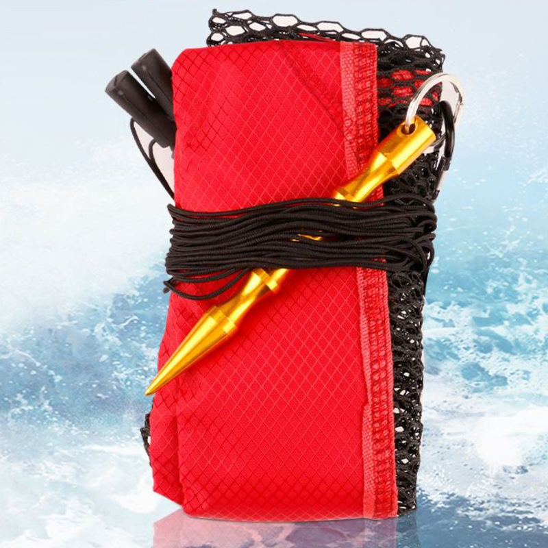 Portable Wild Fishing Drawstring Bag - Durable Grain Wheat Fishnet with Encryption Mesh & Oxford Cloth Edge for Mini Fish Protection - Image 3