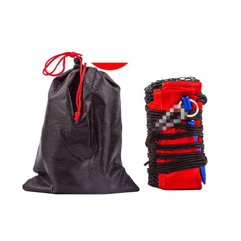 Portable Wild Fishing Drawstring Bag - Durable Grain Wheat Fishnet with Encryption Mesh & Oxford Cloth Edge for Mini Fish Protection - Image 5