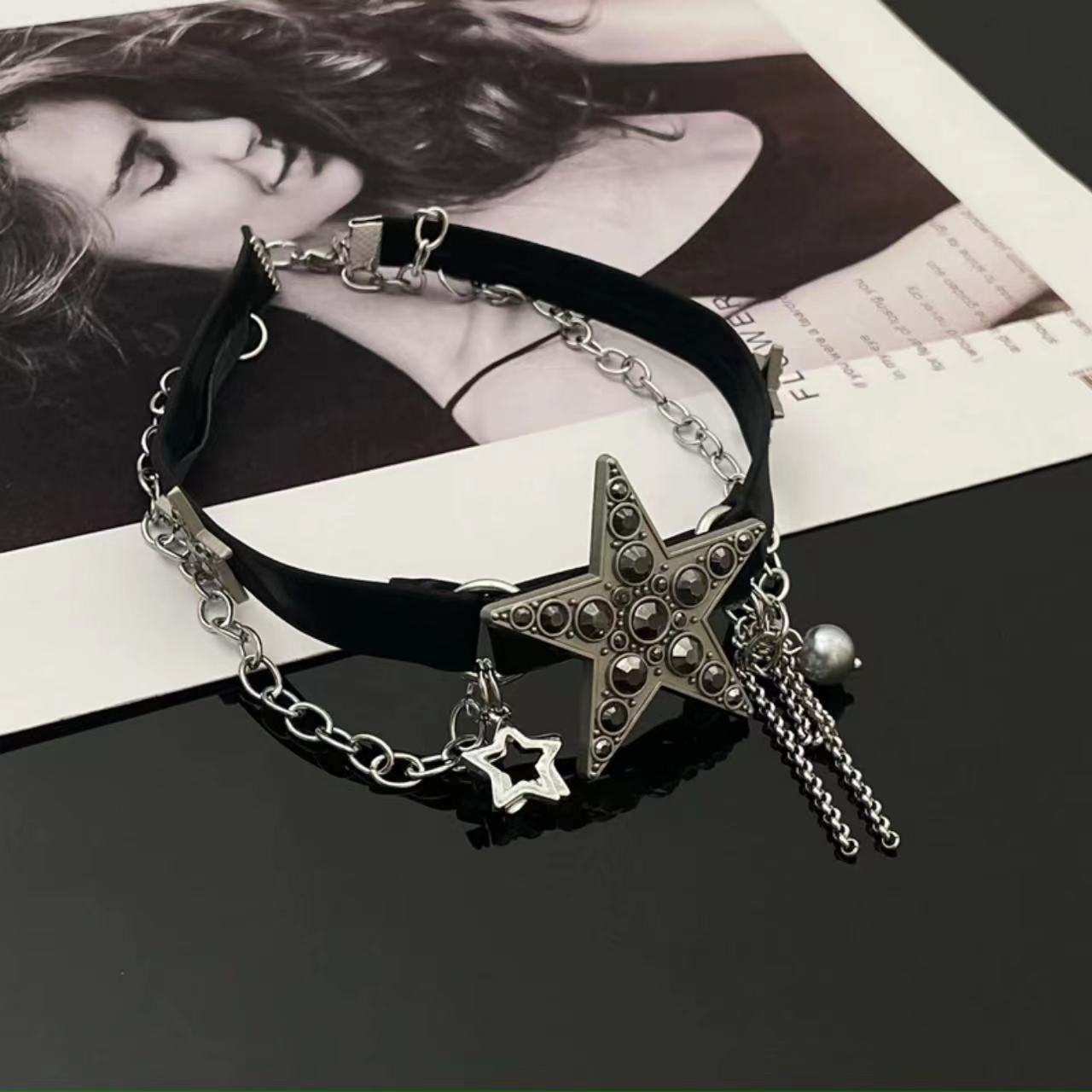 Gothic Punk Subculture Hot Girl Y2G Pentagram Tassel Necklace - Trendy Accessory - Image 11