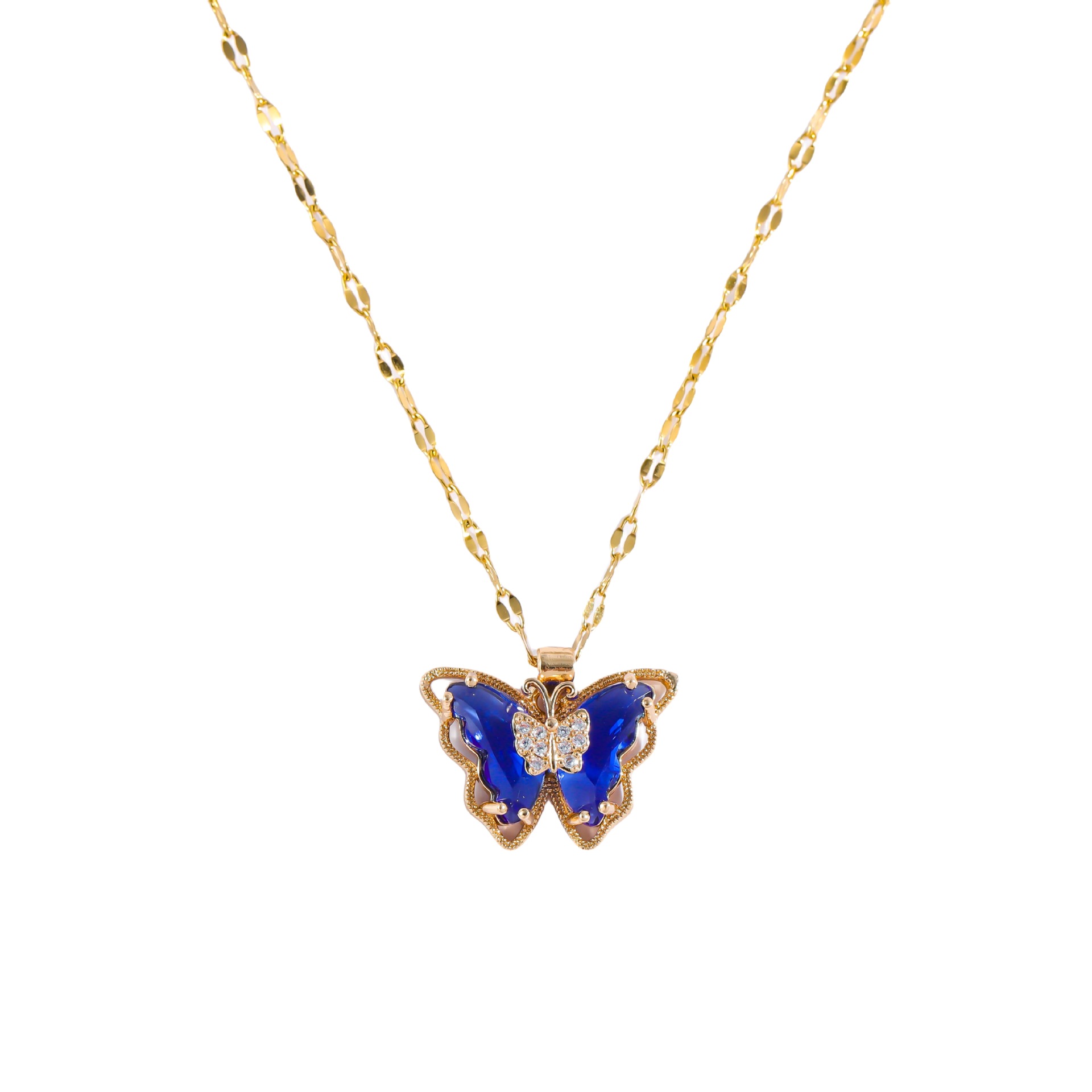 Fashionable Butterfly Necklace for Women - Simple Micro Inlaid Zircon Clavicle Chain - Image 18