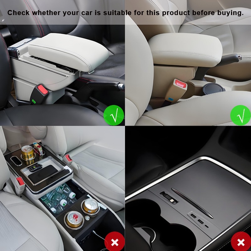 Durable Car Armrest Pad with Side Storage Bag for Enhanced Comfort - Image 4