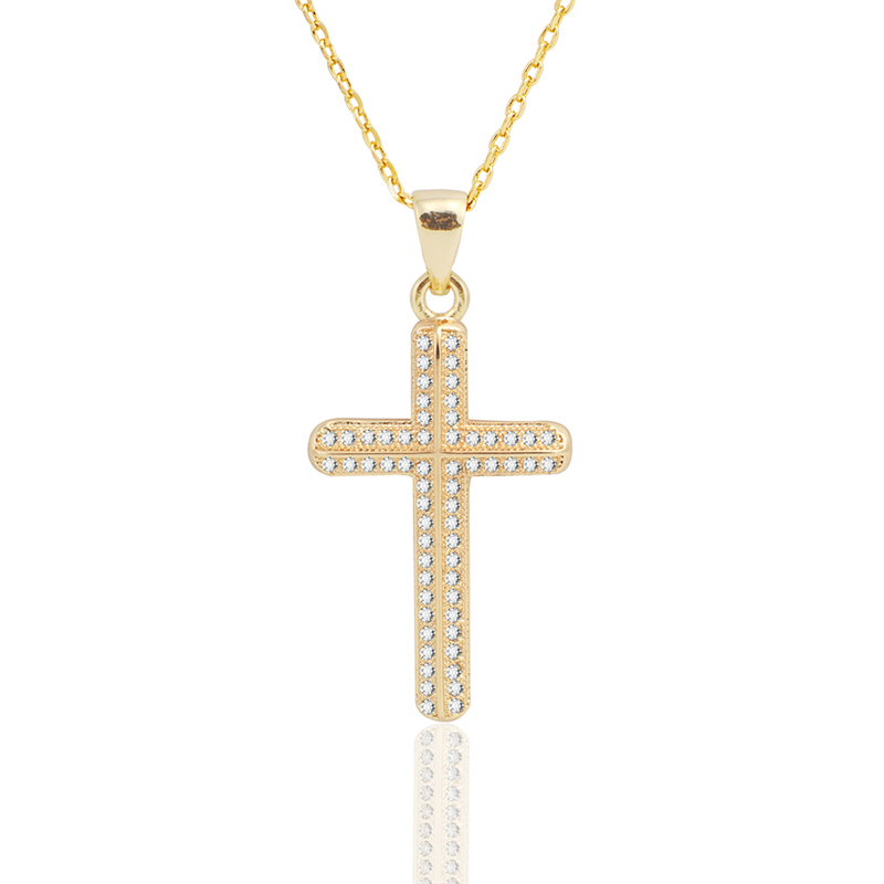 Stunning Full Diamond Cross Pendant Necklace for Women - Elegant Jewelry - Image 5