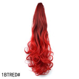 Vibrant Gradient Clip-In Ponytail Wig for Stunning Hairstyles