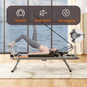 High-Quality Foldable Pilates Core Bed for Home & Studio Use, Black Fitness Equipment