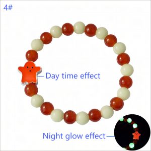 Luminous Day Of The Dead Bracelet - Glass Beaded Halloween Accessory