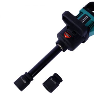 Heavy-Duty 1 Inch Air Wrench Pistol with Long Handle for Trucks, Includes 38mm & 41mm Sockets
