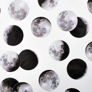 Boxed Moon Phases Stickers, Calendar Planet Decorative Hand Account Materials