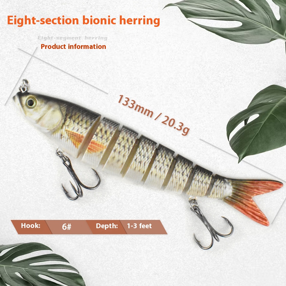 Available Eight Fish Hard Bait - 133mm 203g Bionic Plastic Lure for Fishing - Image 11